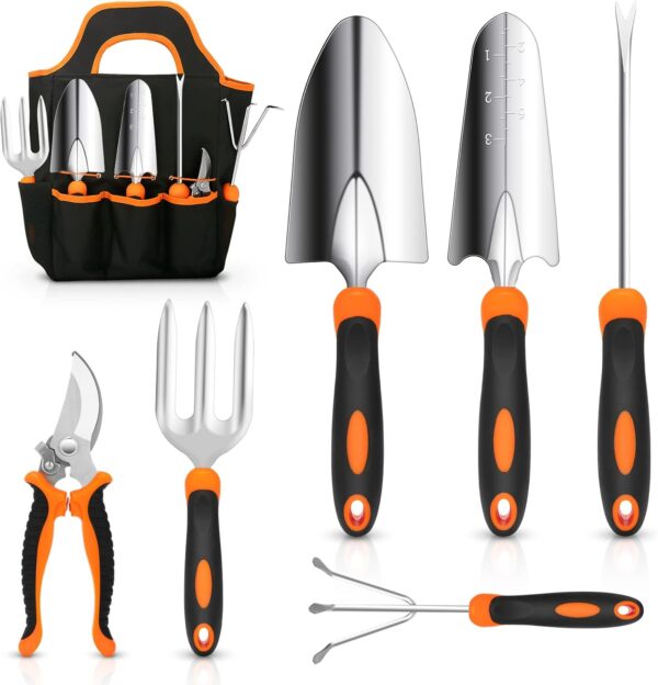 CHRYZTAL Stainless Steel Heavy Duty Garden Tool Set